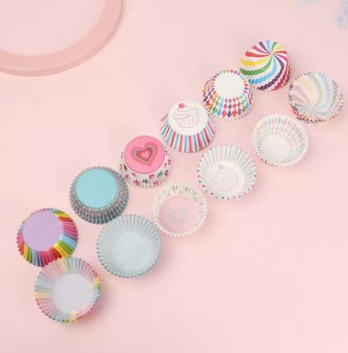240 pcs of Disposable Round Cupcake Liners Paper Baking Cups Wrappers Cupcake Paper Microwave Oven Safe Bakeware Mold for Snacks Cakes