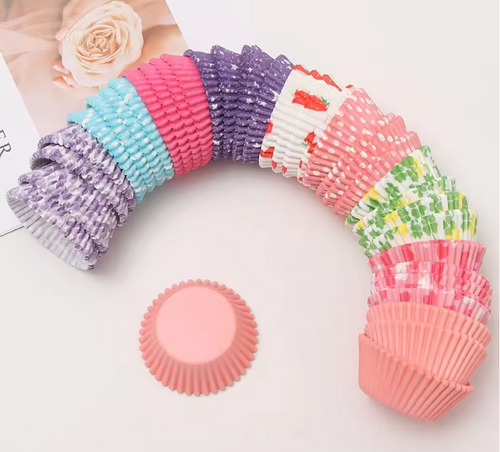 240 pcs of Disposable Round Cupcake Liners Paper Baking Cups Wrappers Cupcake Paper Microwave Oven Safe Bakeware Mold for Snacks Cakes
