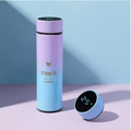 Smart Water Bottle Insulated Water Bottle Coffee Bottle Travel Coffee Mug Flasks for Hot and and Cold Drinks 16.9 oz/500ml (Gradient pink))