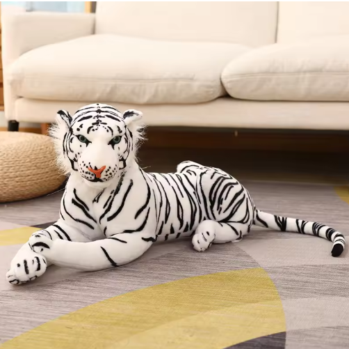 GracesDawn Stuffed Animals-Tiger 26.8 inches (Including Tail Size), Plush Animal Cat for Jungle Theme, Decoration, Cuddling, Ideal Gift for Children
