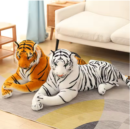 GracesDawn Stuffed Animals-Tiger 26.8 inches (Including Tail Size), Plush Animal Cat for Jungle Theme, Decoration, Cuddling, Ideal Gift for Children