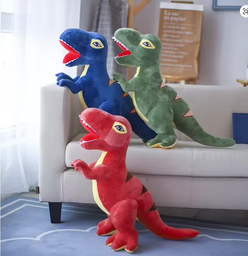 Simulation Dinosaur Plush Toys Tyrannosaurus Rex Stuffed Animals Triceratops Necked Dragon Soft Plushie Doll Xmas Gifts