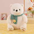 Cute Kawaii Polar Bear Scarf Plush Toy Highly Detailed Soft Hugable Stuffed Animal Comforting Playmate Gift for Kids