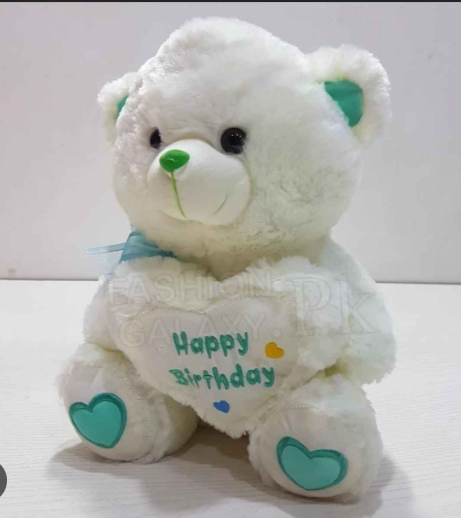 White Plush Teddy Bear with Red Heart Happy birthday  Cute Small Teddy Bear Soft Stuffed Animal Plush Doll for Happy  Birthday Gift for Kids Girls Girlfriend