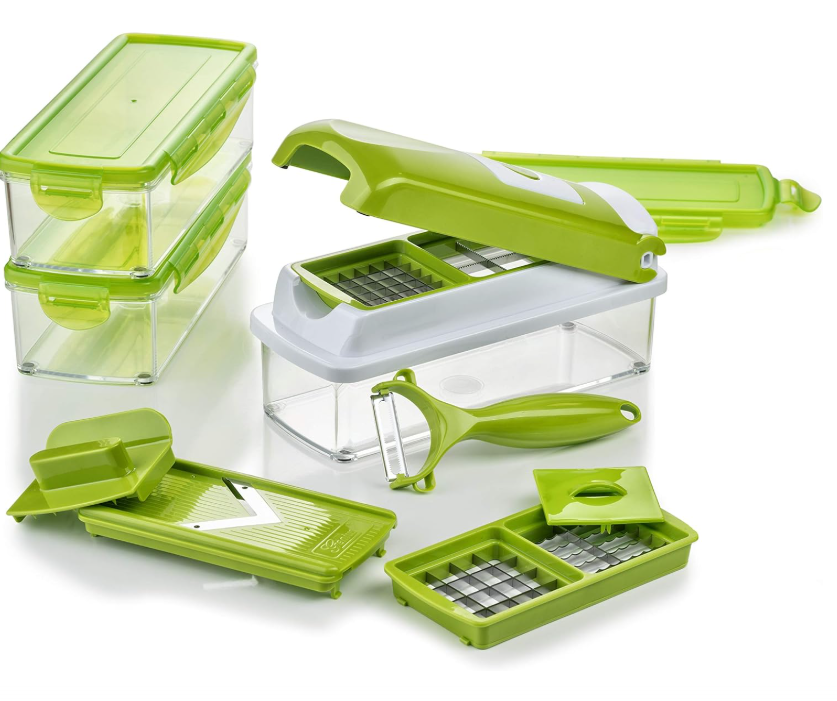 Genius Nicer Dicer Plus | 18 Pieces | Kiwi | All-Purpose Cutter | Fruit and Vegetable Cutter