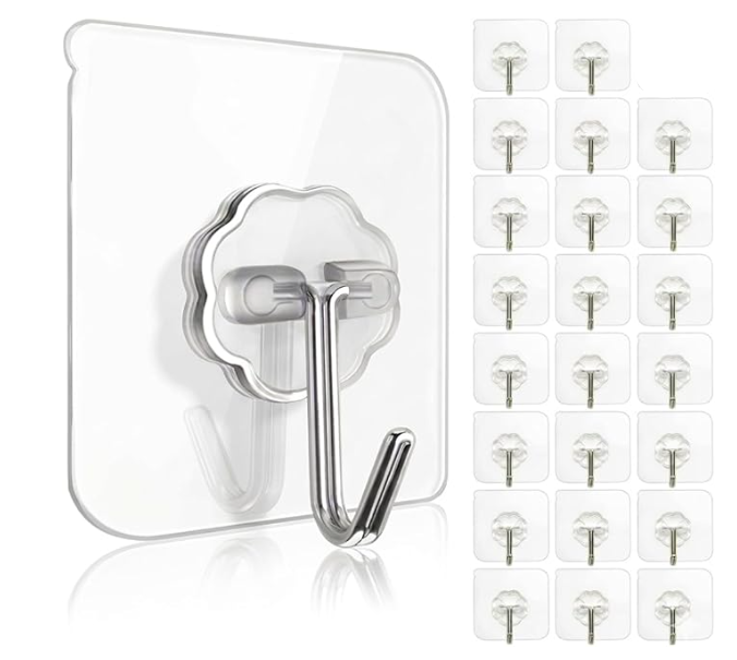 6 Pack Adhesive Hooks Cute Utility Hooks, Key Hooks for Wall Decorative, for Hanging Hat, Towel, Key, Towel Hook Wall Mount for Home, Kitchen, Bathroom, Office
