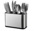 KESOL Kitchen Utensil Holder, Stainless Steel Utensil Drying Rack Flatware Holder Sinkware Caddy Countertop Organizer with 4 Divided Compartments, Rust Proof
