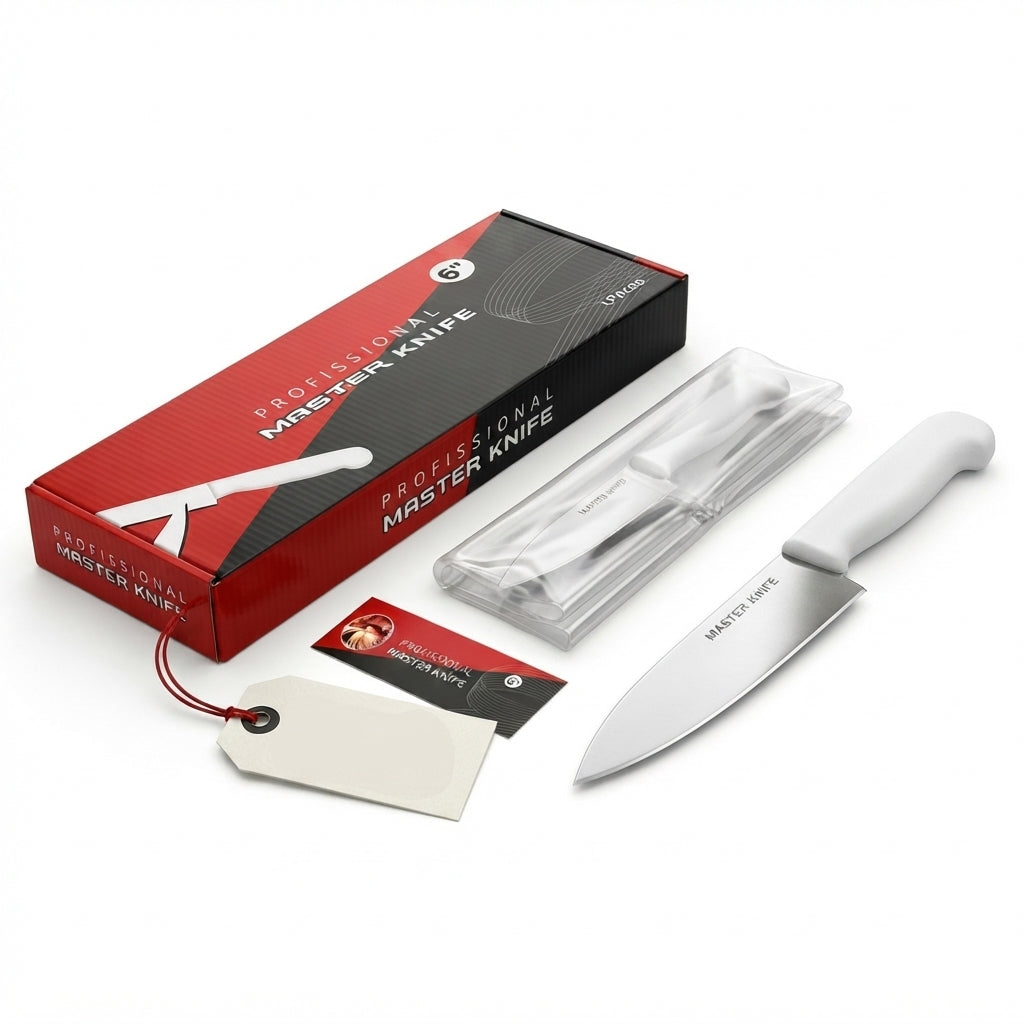6,inch 8,inch 10,Inch Professional Kitchen Utility Knife with White Handle – Stainless Steel Sharp Blade