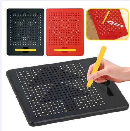 Magnetic Tablet Magnet Pad Drawing Board Steel Bead Stylus Pen Bead Learning Educational Writing Toys Children's Birthday Gifts.
