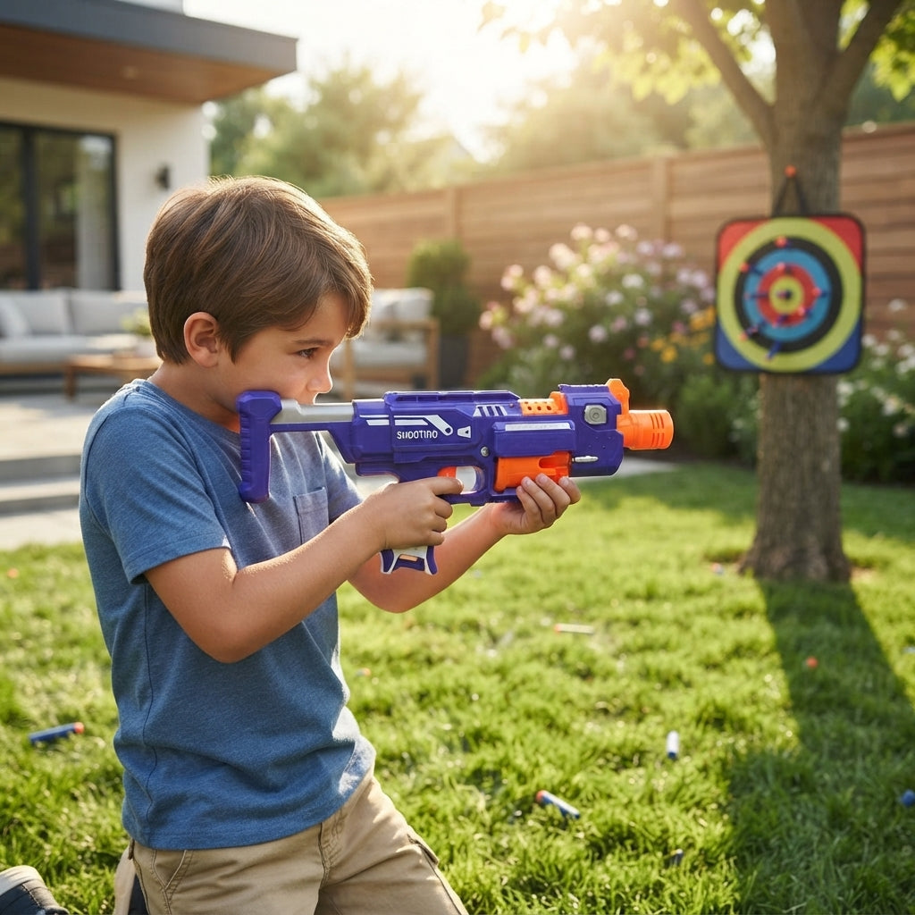 RD-8 Toy Blaster Gun Set, Foam Darts Fit for Nerf Guns for Boys 8-12, Birthday for Kids Ages 5 6 7 8 9 10 11 12, Fun Indoor & Outdoor Long Range Shooting Game